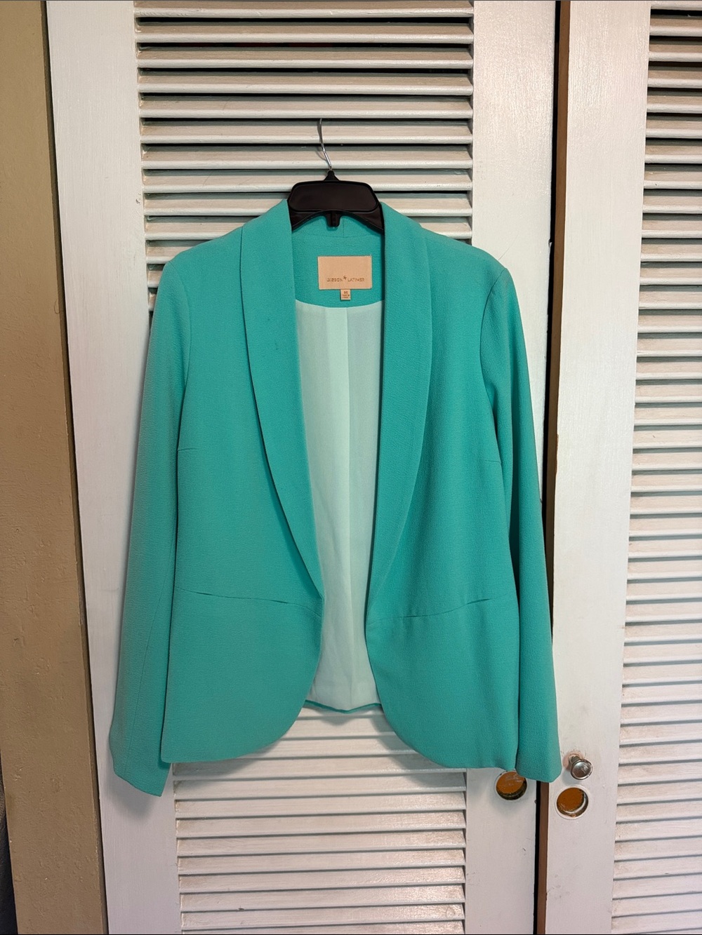 Gibson Latimer Turquoise Open-Front Blazer